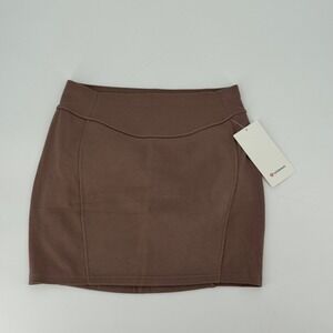 Lululemon Scuba HR Mini Skirt M Taupetastic TPTC NWT